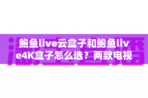 鲍鱼live云盒子和鲍鱼live4K盒子怎么选?两款电视盒子深度对比与选购避坑指南 鲍鱼live云盒子和鲍鱼live4K盒子怎么选?两款电视盒子深度对比与选购避坑指南