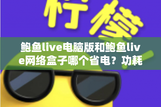 鲍鱼live电脑版和鲍鱼live网络盒子哪个省电？功耗全面对比与省电实用指南