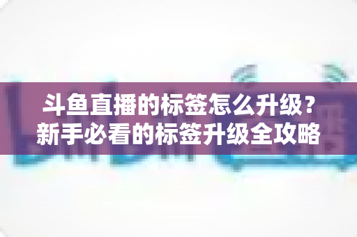 斗鱼直播的标签怎么升级？新手必看的标签升级全攻略与实用技巧解析