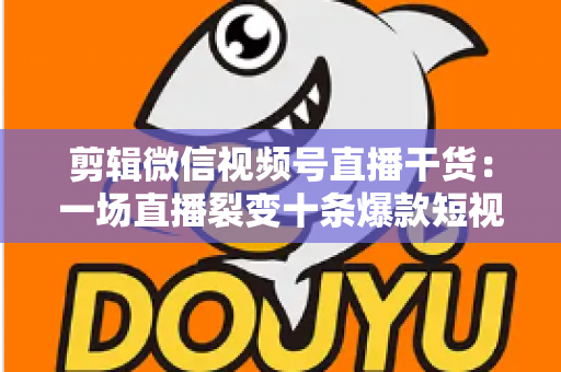 剪辑微信视频号直播干货：一场直播裂变十条爆款短视频的完整实战指南