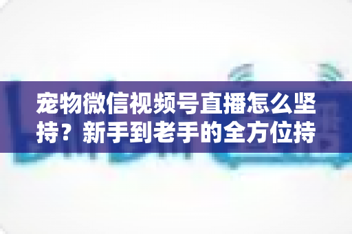 宠物微信视频号直播怎么坚持?新手到老手的全方位持久运营指南 宠物微信视频号直播怎么坚持?新手到老手的全方位持久运营指南