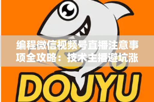编程微信视频号直播注意事项全攻略：技术主播避坑涨粉与高效开播实战指南