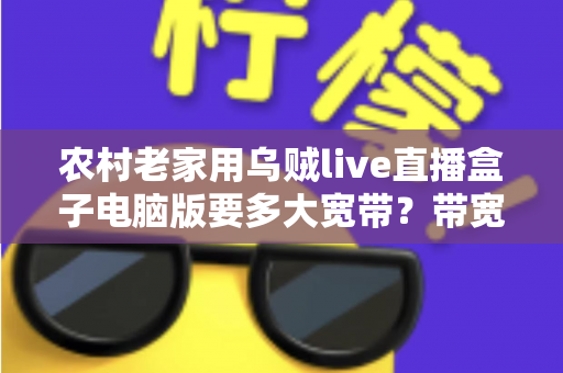 农村老家用乌贼live直播盒子电脑版要多大宽带？带宽选择全攻略与实用避坑指南