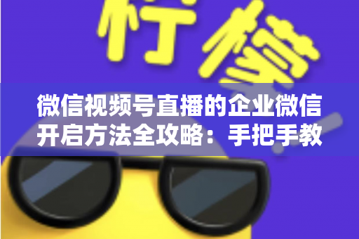 微信视频号直播的企业微信开启方法全攻略:手把手教你打通公私域流量,助力企业高效获客转化 微信视频号直播的企业微信开启方法全攻略:手把手教你打通公私域流量,助力企业高效获客转化