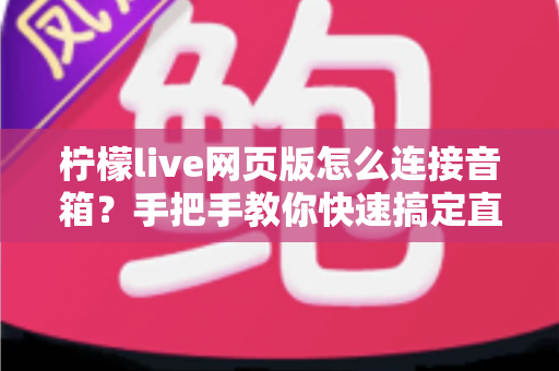 柠檬live网页版怎么连接音箱？手把手教你快速搞定直播声音输出