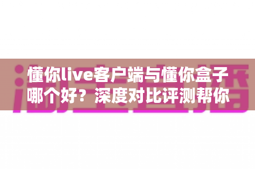 懂你live客户端与懂你盒子哪个好？深度对比评测帮你找到最合适的观影选择