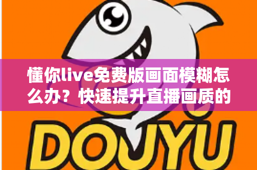 懂你live免费版画面模糊怎么办？快速提升直播画质的实用指南