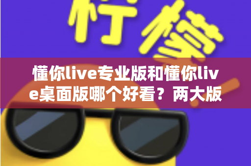 懂你live专业版和懂你live桌面版哪个好看？两大版本深度对比评测与选择指南